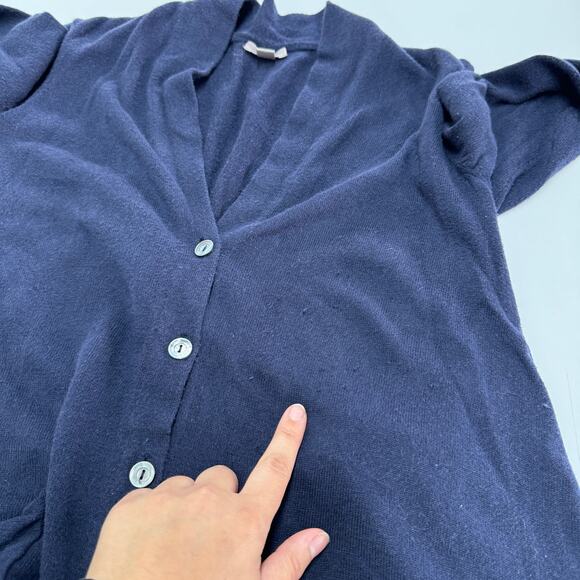 J.Jill Cardigan Womens X Small Blue Knit Sweater Button Up Cotton Blend - Picture 9 of 9